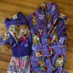 Child bathrobe and pj’s